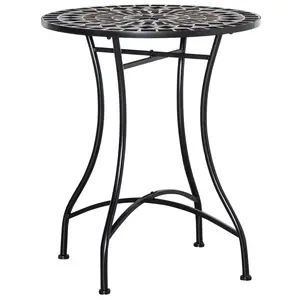 Buy 60cm Mosaic Outdoor Patio Table - Black