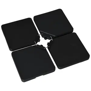 Buy Outsunny Four-Piece Plastic Cantilever Parasol Base - Black