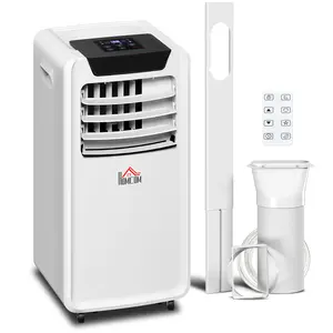 Buy HOMCOM 10000 BTU Air Conditioning Unit, 3-in-1 Portable Air Conditioner, Dehumidifier, Cooling Fan with Remote Control, LED Display, 2 Speeds, 24H Timer, Window Venting Kit, 30m&sup2;