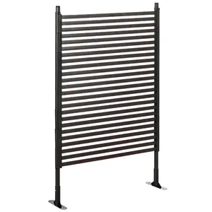 Buy Garden Fence with 2 Standing Ways for Hard & Soft Ground, Decorative Outdoor Divider, Animal Barrier Fence, Brown