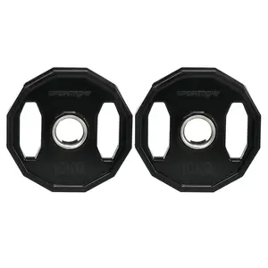 Buy SPORTNOW Olympic Weight Plates Set, Metal and Rubber Bumper Plates Weights Discs with 2"/5cm Holes, for Home Gym Weight Lifting Strength Training, 2 x 10kg, Black