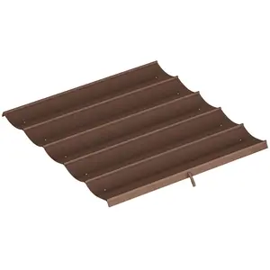 Buy Outsunny Retractable Pergola Cover, 2.55 x 2.5 m Replacement Canopy Fabric for 3 x 3 m Frame, Roof Top Only, Brown
