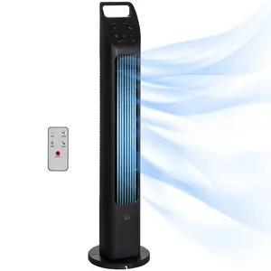 Buy 31" Oscillating Tower Fan with Remote Control, 4H Timer, 3 Speed 3 Modes, Quiet Electric Floor Standing Fan for Home Bedroom Office, Black