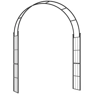 Buy Outsunny 223cm Garden Arch Trellis, Outdoor Wedding Arbor for Ceremony for Climbing Roses, Vines and Plants