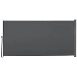 Buy Retractable Sun Side Awning Screen Fence Patio Garden Wall Balcony Screening Panel Outdoor Blind Privacy Divider (3x1.6M, Grey)