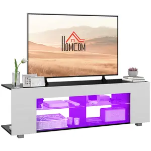 Buy Multi-Shelf TV Cabinet, with Adjustable LED Lights - White