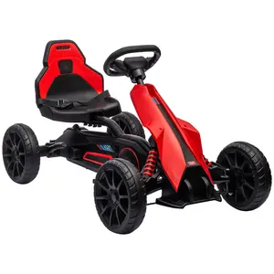 Buy Kids Pedal Go Kart, with Adjustable Seat, EVA Wheels, Seat, Handbrake - Red