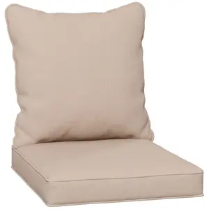 Buy Outsunny Seat and Back Padded Cushion Set, CUSHION ONLY - Beige