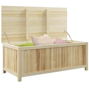 Buy Outsunny 172 Litre Outdoor Storage Box, Wooden terrace Box Garden Storage Container, Natural