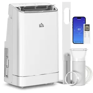 Buy HOMCOM 14000 BTU Mobile Air Conditioner, Smart Home WiFi Compatible, with Heater, Cooler, Dehumidifier, Fan, 24H Timer