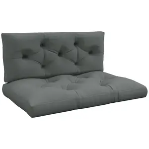 Buy Seat and Back Padded Pallet Cushion Set - Light Grey