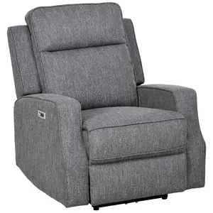 Buy 150&deg; Electric Reclining Chair, with USB port and Footrest - Charcoal Grey
