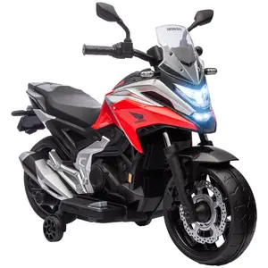 Buy AIYAPLAY 12V Honda Licensed Kids Electric Motorbike w/ Music, Safety lights, Early Education Function, for Ages 3-6 Years, Red