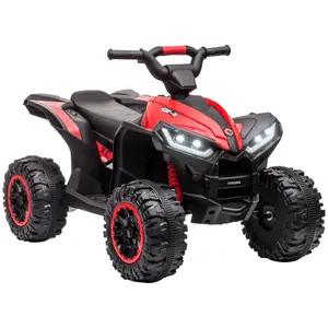 Buy 12V Ride-On Quad Bike w/ Music, Horn, for Ages 3-5 Years - Red