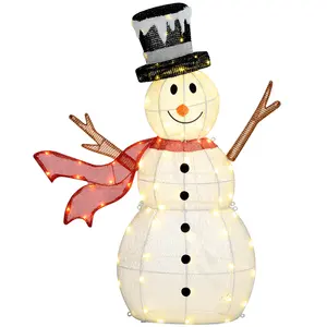 Buy 3ft 78 LED Light Outdoor Snowman Decoration, with Accessories