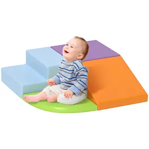 Buy 4-piece Soft Play Set, Climb and Crawl Foam, Toddler Stairs and Ramp, Orange