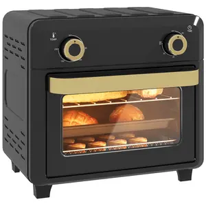 Buy HOMCOM 10L Air Fryer Oven, Mini Oven, Oil Free Cooking, Grill, Roast, Bake, with Adjustable Temperature, Timer, Dishwasher Safe, 1000W, Black