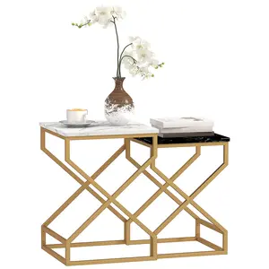 Buy Set of Two Marble-Effect Nesting Tables