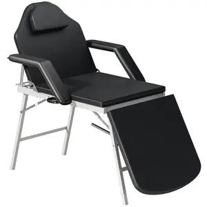 Buy Portable Massage Table, 3 Section Adjustable Beauty Bed with Face Hole for Spa, Lash, Tattoo, Black