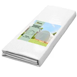 Buy Outsunny 4 x 3 x 2m Polytunnel Greenhouse Replacement Cover ONLY Winter Garden Plant PE Cover for Tunnel Walk-in Greenhouse with Roll-up Windows Door Outdoor, White