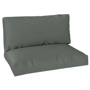Buy Two Piece Seat Pallet and Back Cushions - Charcoal Grey