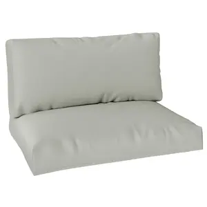 Buy Two Piece Seat Pallet and Back Cushions - Light Grey