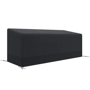 Buy Outsunny Rectangular Patio Garden Furniture Cover Waterproof for 3 Seater Sofa Bistro Set, UV Resistant Protection 600D Oxford Fabric Rattan Lounge Clean Cover, 190 x 72 x 76cm, Black