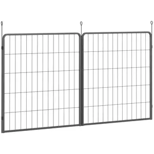 Buy Two-Piece Dog Pen Expansion Pack for Medium Dogs, 80cm Tall Animal Pen with Three Connecting Stakes