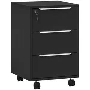 Buy Three-Drawer Locking Filing Cabinet - Black
