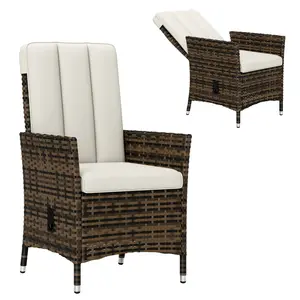 Buy 105&deg;-150&deg; Reclining Rattan Chair - Cream