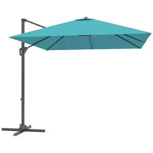 Buy Outsunny Patio Offset Parasol Umbrella - Blue