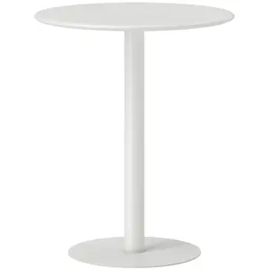 Buy Dining Table, Round Kitchen Table with Steel Base for Living Room, Dining Room, 60 x 60 x 72cm, White