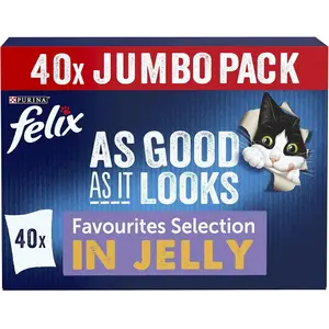 Buy FELIX As Good As it Looks Favourites Selection in Jelly Wet Cat Food 40x85g