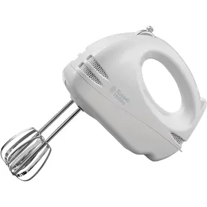 Buy Russell Hobbs Food Collection Electric Hand Mixer with 6 Speeds, Easy Release Button, Fingertip Speed Control, Chrome Beaters, 125W