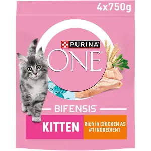 Buy PURINA ONE Kitten Chicken Dry Cat Food 750g (Pack of 4)