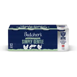 Buy Butcher's Complete Wet Can Adult Dog Food Simply Gentle Loaf Pack 12x390g | Complete & Balanced - British & Irish Farmed - High Quality Protein - Contains Chicken, Salmon & Turkey Recipes