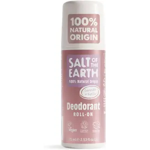 Buy Salt of the Earth Natural Deodorant Roll On - Lavender & Vanilla - 75ml | Long-lasting Protection, 100% Natural Origin Ingredients, Unisex Vegan Formula, Made in the UK, Cruelty Free International