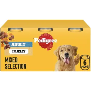 Buy Pedigree Adult - Wet Dog Food - for Adult Dogs - Can Meaty Meals in Jelly - 6 x 400g (Pack of 4)