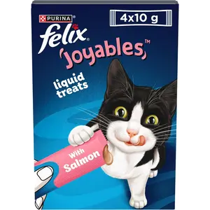 Buy FELIX Joyables Salmon Liquid Cat Treat 4x10g (Pack of 11)