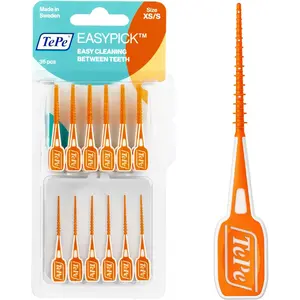 Buy TePe EasyPick Toothpicks, Orange, ISO XS-S, 36pcs, Travel Case Included Plaque remover, Effective clean between teeth, Dental picks for narrow gaps