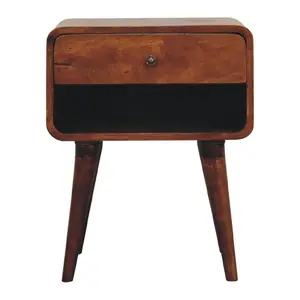 Buy Curve Open Slot Chestnut Bedside