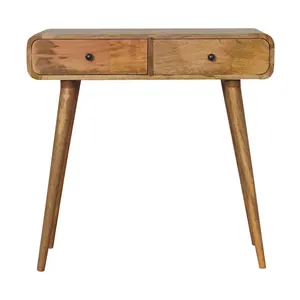 Buy Oak-ish Curved Hallway Table
