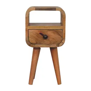 Buy Extra Mini Oakish Curve Open Slot Bedside