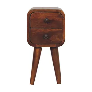 Buy Extra Mini Curved Chestnut Bedside