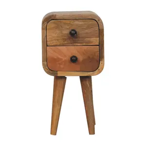 Buy Extra Mini Curved Oak-ish Bedside