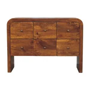 Buy Darcy 3 over 3 Drawer Chest in Chestnut Finish