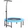 Buy 40'' Fitness Trampoline with Adjustable Handle, Rebounder Trampoline Mini Jumper for Indoor Exercise Workout, Support Up to 100kg, Blue