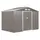 Buy 9 x 6FT Outdoor Garden Roofed Metal Storage Shed Tool Box with Foundation Ventilation & Doors Light, Grey