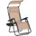 Buy Foldable Reclining Garden Chair with Headrest, Zero Gravity Deck Sun Lounger Seat Chair with Footrest, Armrest, Cup Holder & Canopy Shade, Beige
