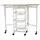 Buy Drop-Leaf Kitchen Cart Trolley w/ 3 Baskets Drawer Surface Top 6 Universal Wheels Rolling Storage Unit Kitchen Home Dining Island White Oak Tone